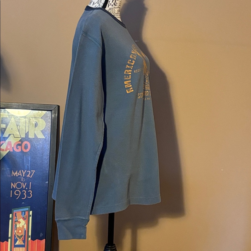 American Eagle Outfitters Blue Long Sleeve Tee - Picture 5 of 6